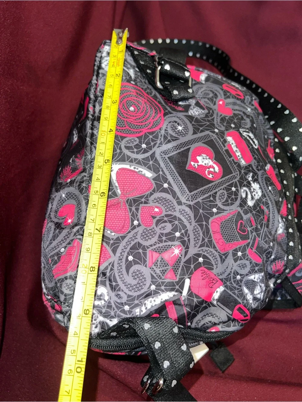 LeSportsac Pink & Black Patterned Women's Backpack artist edition (BARBIE)